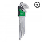 Набор Г-обр. ключей TORX T10-T50 9ед. супердл. с отверстием